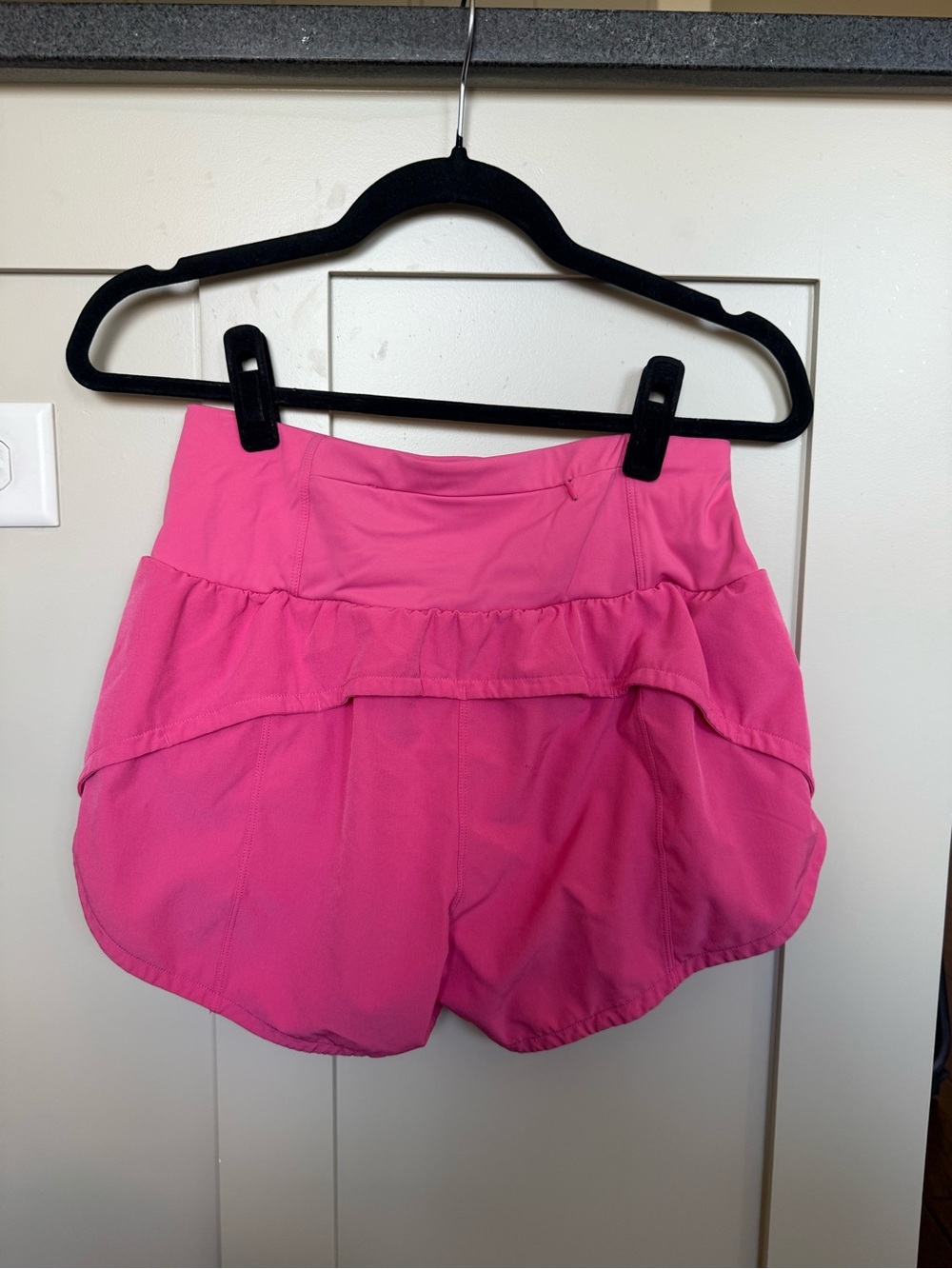 Amazon Women's Hot Pink Ruffle Athletic Shorts and Too